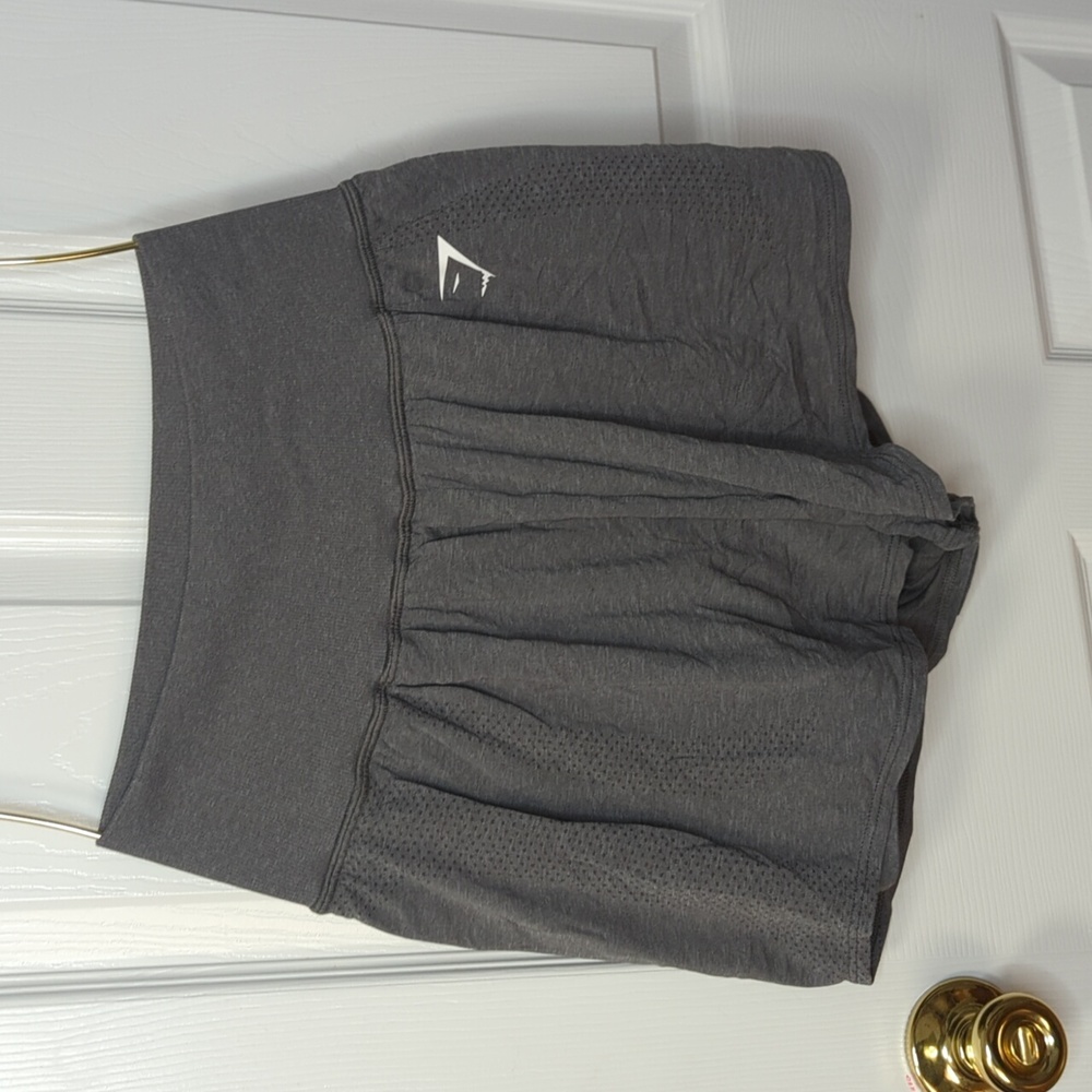 Gymshark Vital Seamless 2.0 Gray 2 in 1 Activewear Workout Shorts